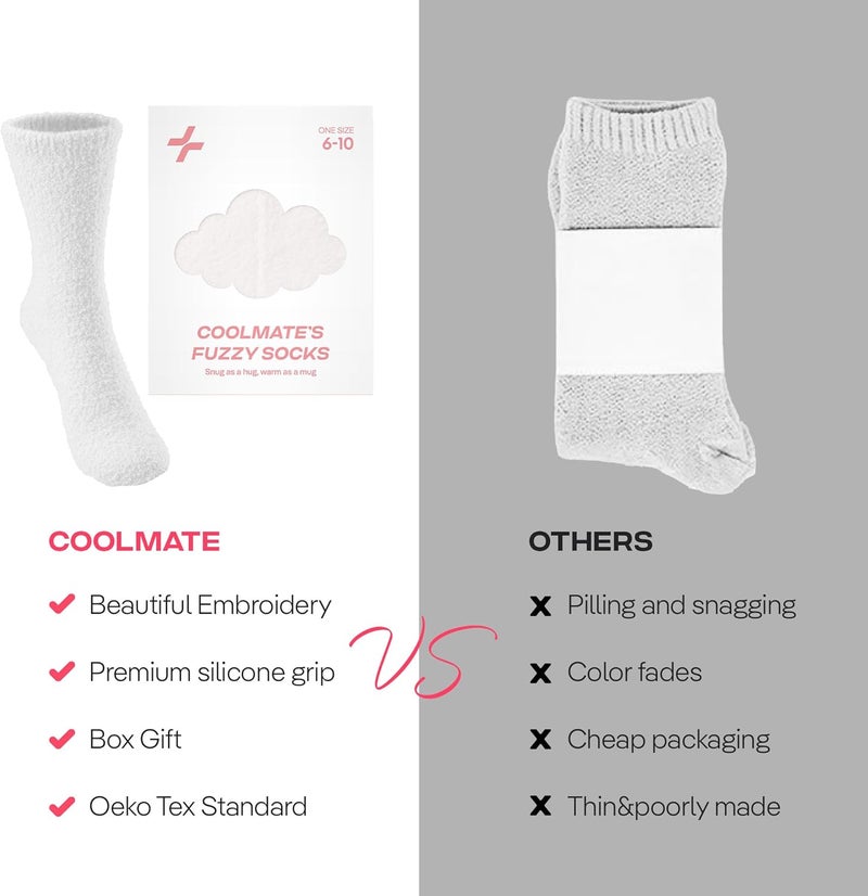 CoolMate Store GLOBAL Fuzzy Socks for Women Valetines Gift Box, Cozy, Soft, Stocking Stuffers, Comfy Cloud-Like Socks for Spa,Home - Image 3